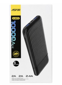 סוללת גיבוי נייד ASPOR A323 10000mAh Power Bank טעינה מהירה