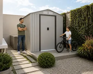 מחסן גינה מתכת דגם SUPER GARDEN 2.13X1.91 T76