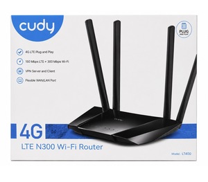 ראוטר  Modem Cudy LT400 4G LTE N300 Wi-Fi Router נתב אלחוט