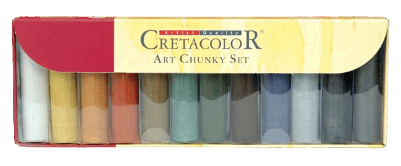גירי פחם עבים צבעוניים ART CHUNKY SET