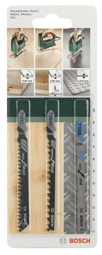 סט להבי ג׳יגסו T-Shank לעץ ולמתכת | 3 יחידות – 2609256741 – Bosch