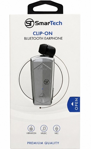 אוזניית Bluetooth  Earphone Retractable  Clip-On SmarTech Premium Quality