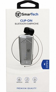 אוזניית Bluetooth  Earphone Retractable  Clip-On SmarTech Premium Quality