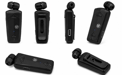 אוזניית Bluetooth  Earphone Retractable  Clip-On SmarTech Premium Quality