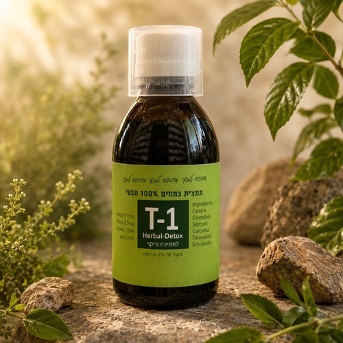 T-1 Herbal-Detox לתמיכה וניקוי. תמצית צמחים 100 מ