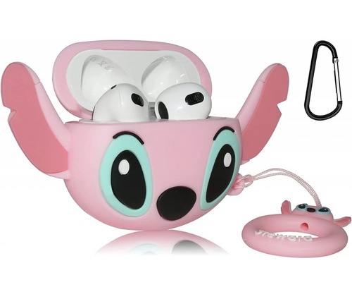 אוזניות Bluetooth Stitch TWS 5.3 עם קייס סיליקון ודמות Stitch