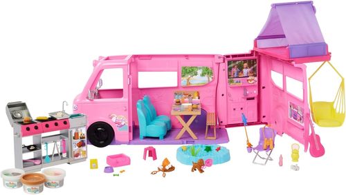 ברבי קראוון ענק 60 חלקים BARBIE DREAM CAMPER