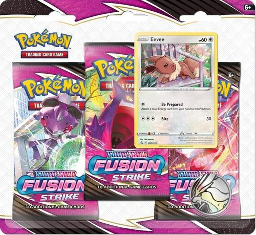 קלפי פוקימון בליסטר שלישיה פיוזן סטרייק Fusion Strike 3 Pack Blister [Eevee] - SWSH08: Fusion Strike (SWSH08)