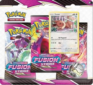 קלפי פוקימון בליסטר שלישיה פיוזן סטרייק Fusion Strike 3 Pack Blister [Eevee] - SWSH08: Fusion Strike (SWSH08)