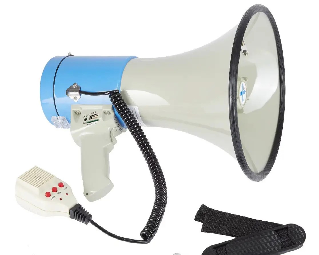 Smarter Plus מגפון מיקצועי להפגנות עם נגן מובנה בלוטוס וסוללה נטענת