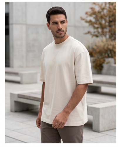 חולצה BALR מידות XS-XXL לגברים בגוון בז' אפרפר