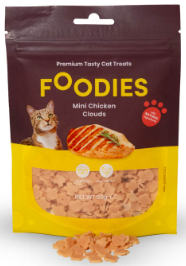 חטיף פודיס מיני ענני עוף לחתולים 50 גרם - Foodies Mini Chicken Clouds 
