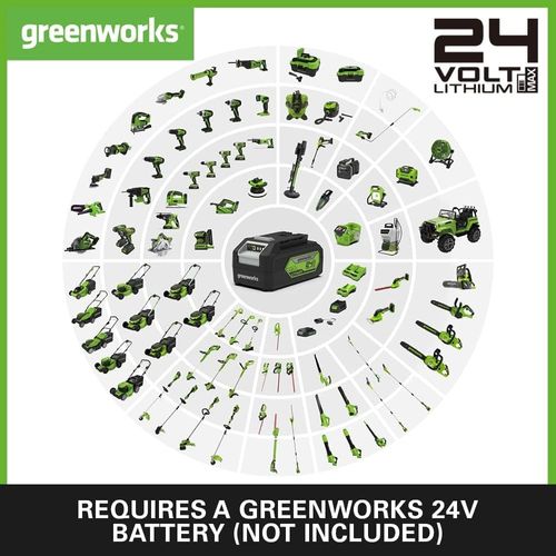 גוזם גדר חיה נטען על מוט Greenworks G24PH51 24V - להב כפול פעולה 51 ס