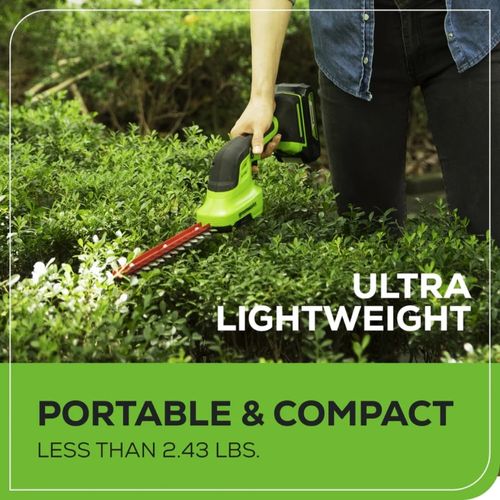 מספריים לגיזום 2 ב-1 נטענים Greenworks G24SHT מק