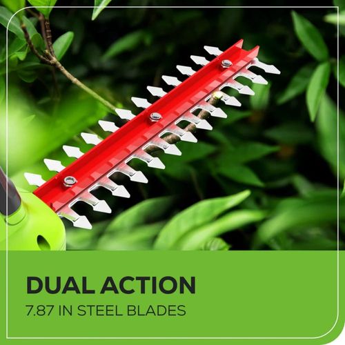 מספריים לגיזום 2 ב-1 נטענים Greenworks G24SHT מק