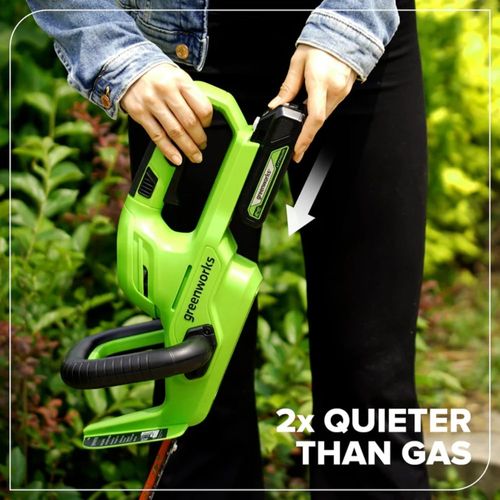 גוזם גדר חיה נטען Greenworks HTG302 מק