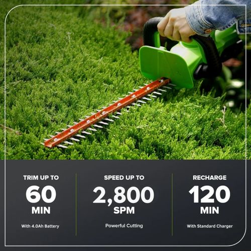 גוזם גדר חיה נטען Greenworks HTG302 מק