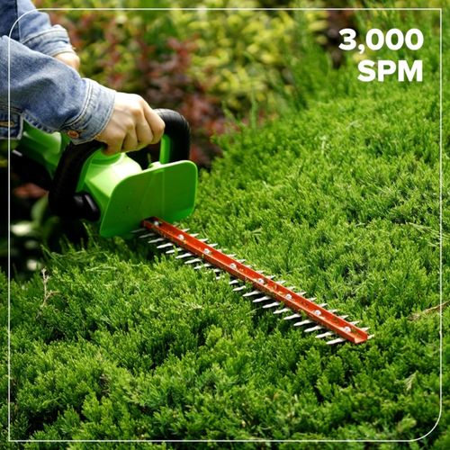 גוזם גדר חיה נטען Greenworks HTG302 מק