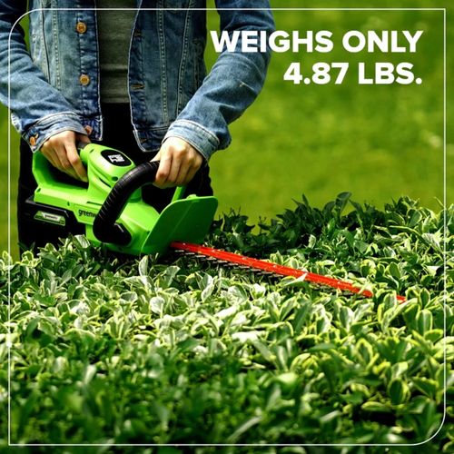 גוזם גדר חיה נטען Greenworks HTG302 מק