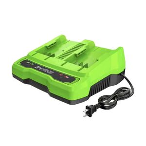 מטען כפול 2 אמפר לסוללות 24 וולט - Greenworks CAG812 24V