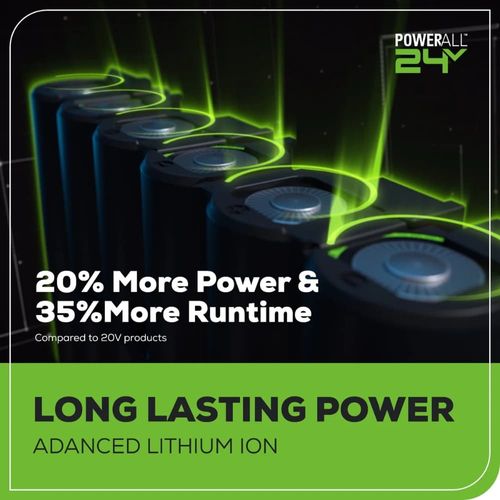 מסור חרב נטען Greenworks PA238K Brushless 24V עם להב 6 אינץ' - כלי מקצועי לחיתוך עץ ומתכת עם סוללה ומטען מהיר