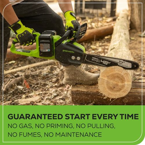 מסור שרשרת נטען Greenworks 48V Brushless מק