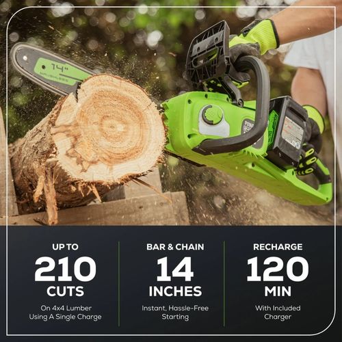 מסור שרשרת Greenworks CS48L4410 48V Brushless 14