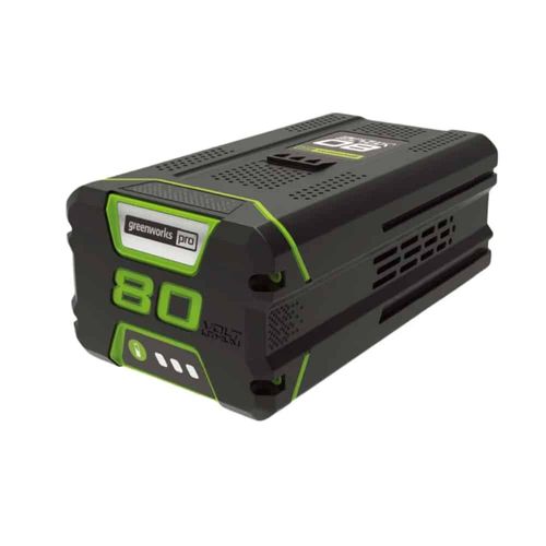 סוללה ליתיום-יון Greenworks 2981102 Pro 80V 4 אמפר - סוללה נטענת מקצועית עם חיווי LED מובנה לכלי גינון וחצר