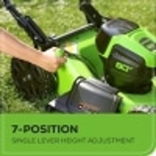 מכסחת דשא Greenworks GLM801602 80V PRO - מכסחת 21 אינץ' הנעה עצמית עם מנוע DigiPro Brushless וטכנולוגיית SmartCut לגינות עד חצי אקר