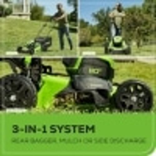 מכסחת דשא Greenworks GLM801602 80V PRO - מכסחת 21 אינץ' הנעה עצמית עם מנוע DigiPro Brushless וטכנולוגיית SmartCut לגינות עד חצי אקר