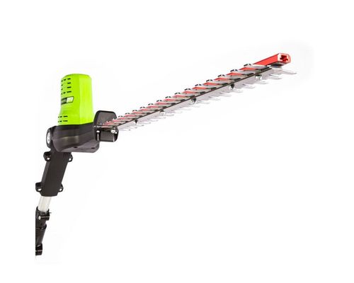 גוזם גדר חיה טלסקופי נטען Greenworks PH80B00 - כלי גיזום מקצועי 80V עם להבים כפולים 20 אינץ' וראש מתכוונן לגיזום גדרות חיות גבוהות