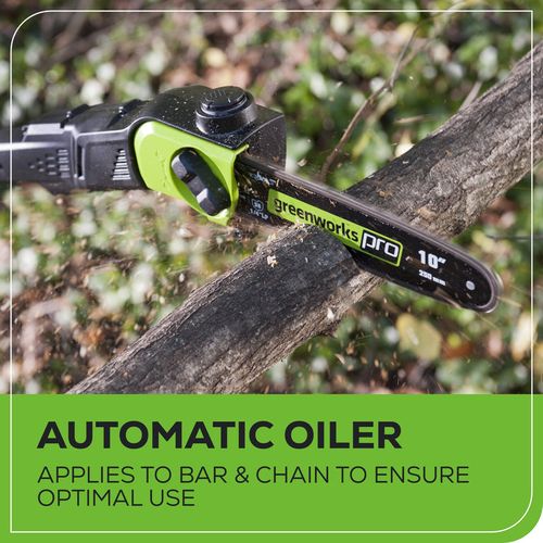 מסור גיזום על מוט נטען Greenworks PS80L210 מק