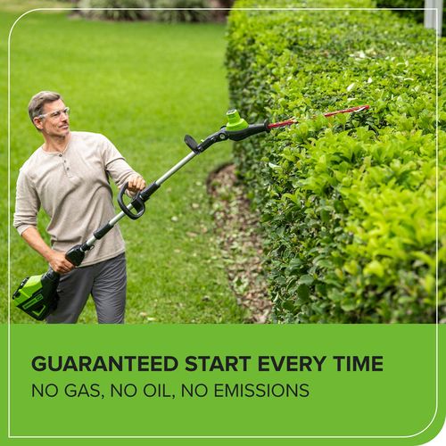גוזם גדר על מוט נטען Greenworks PH80L01 80V Pro Brushless עם להב כפול 51 ס