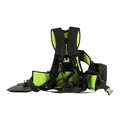 יחידת כח נישאת Greenworks 2946802 Pro 80V Dual Port - סוללת גב עם תא כפול לשתי סוללות, כבל ומתאם סוללת דמה להפעלת כל כלי גינון 80V Pro