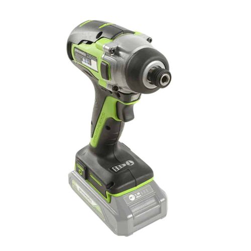 מברגת אימפקט נטענת Greenworks IS24L00 24V Brushless - ערכה מלאה עם 2 סוללות 4 אמפר, מטען כפול ותיק נשיאה למשימות הברגה מקצועיות