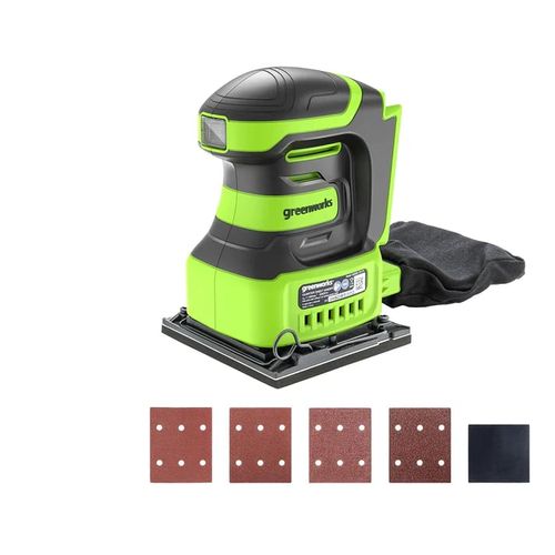 מלטשת רוטטת מרובעת נטענת Greenworks GD24SS14 מק