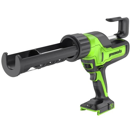 אקדח סיליקון נטען Greenworks 3503102 24V Brushless - כלי מקצועי עם מחזיק 360°, 6 מהירויות ותאורת LED לעבודות איטום מדויקות