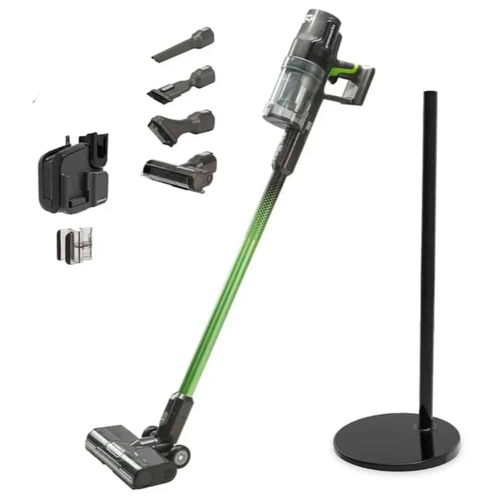 שואב אבק נטען Greenworks 4700020-VK Brushless 500W 24V - גוף בלבד עם מסנן HEPA רחיץ ומסך דיגיטלי מגע לניקוי יעיל ונוח