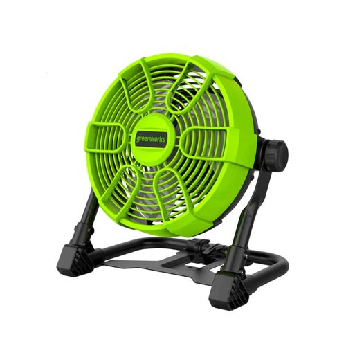 מאוורר נטען Greenworks G24FAN 24V - מאוורר נייד עם 5 מהירויות וראש מסתובב 360° לקמפינג ואתרי עבודה