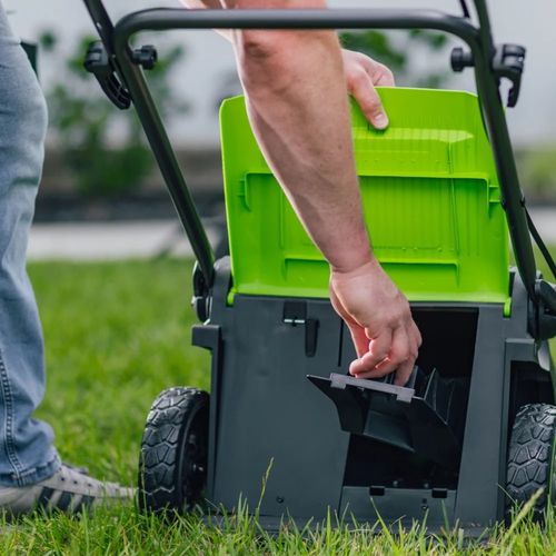 מכסחת דשא נטענת Greenworks MO48L421-01 48V - מכסחת מתקדמת עם מנוע Brushless ופלטפורמת חיתוך 36 ס