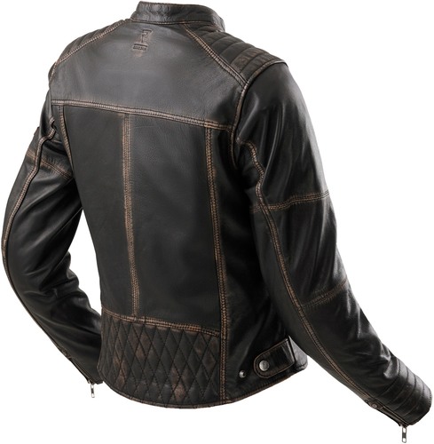 מעיל עור רבל הורן שח/חו - REBELHORN HUNTER 2 LEATHER