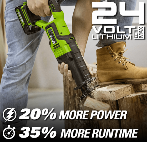 מסור חרב נטען 24V - Greenworks GD24RS 24V