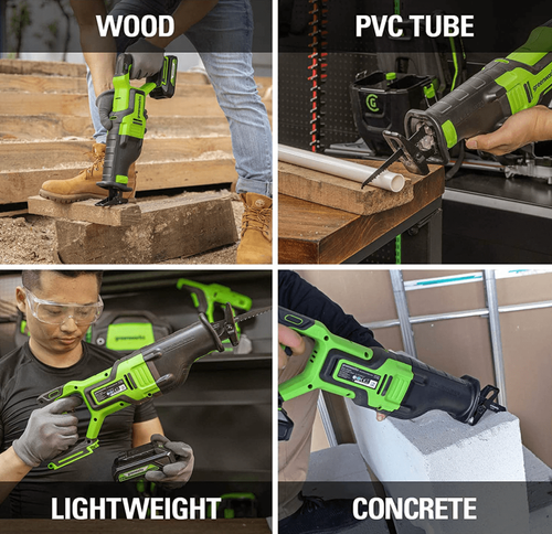 מסור חרב נטען 24V - Greenworks GD24RS 24V