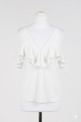 WOVEN TOP COLOR WHITE
