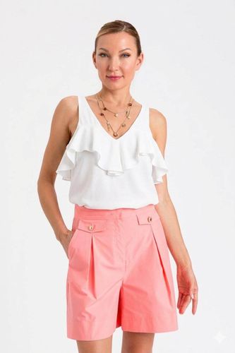 WOVEN TOP COLOR WHITE