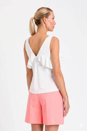 WOVEN TOP COLOR WHITE