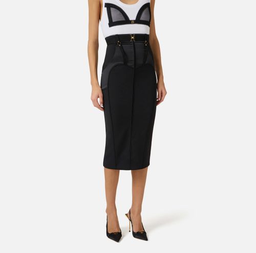 Bustier skirt in lightweight crêpe and satin fabrics