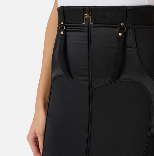 Bustier skirt in lightweight crêpe and satin fabrics