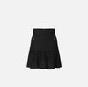 Linen-blend skirt with jewel details