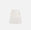 Linen-blend skirt with jewel details